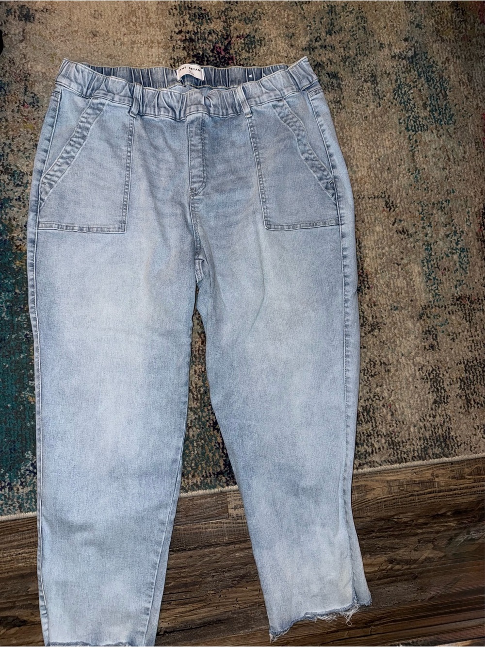 Lane Bryant Light Blue Boyfriend Jeans with Elastic Waist
